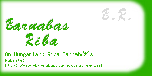 barnabas riba business card